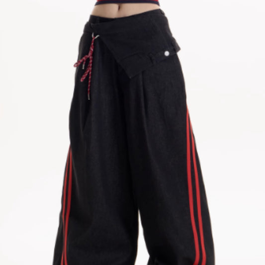 American Retro Spicy Striped Casual Pants