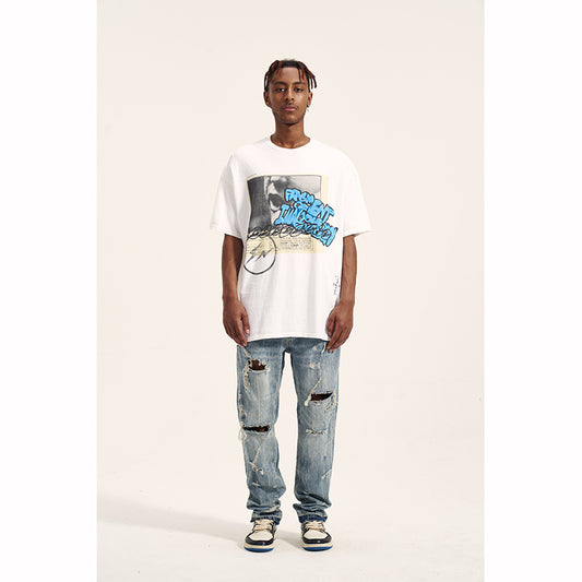 Men's Loose And Ripped Casual Trendy Brand Jeans