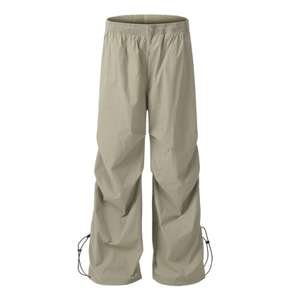 Workwear Paratrooper Straight Ankle Tied Casual Pants
