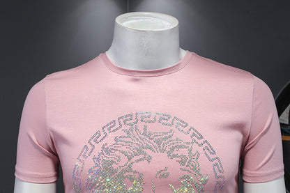 Men's Summer Jade Silk Handsome Bottoming Shirt