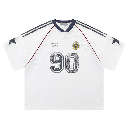 Graffiti Star Badge-style Loose Short-sleeved T-shirt For Men