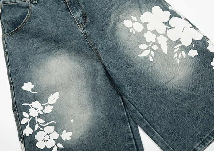 Personality Women's Retro Washed Jeans