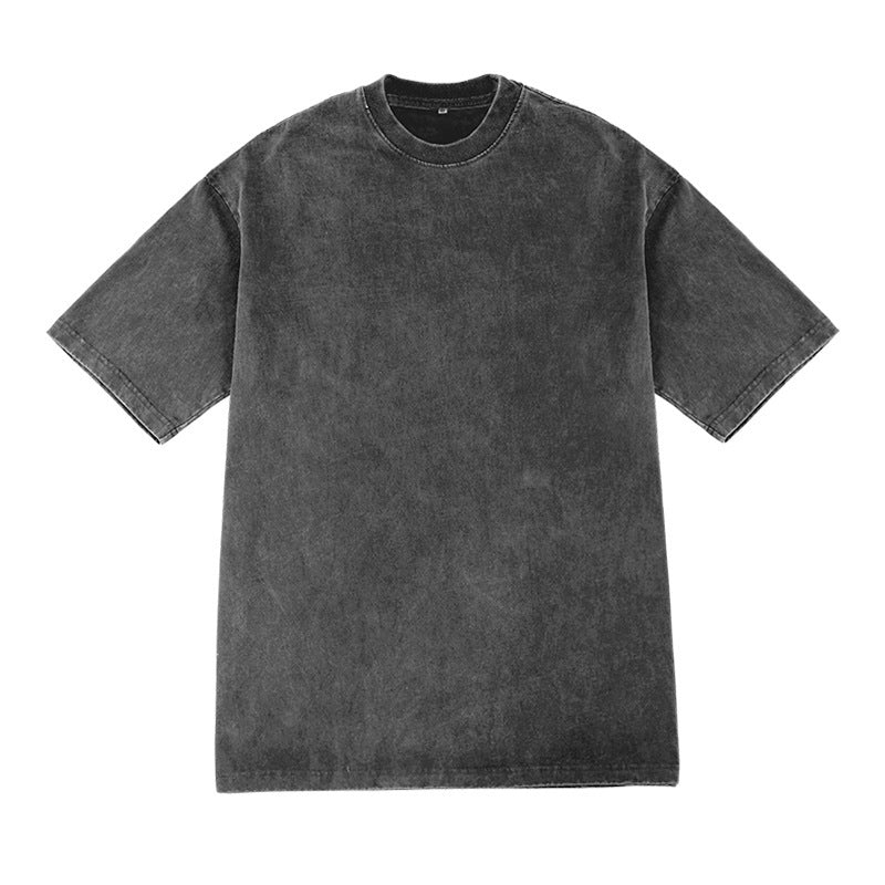 Fashion Casual Exercise Pure Cotton Washed Old T-shirt And Shorts Set
