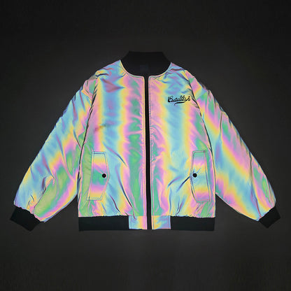 Colorful Reflective Padded Jacket Jacket Men