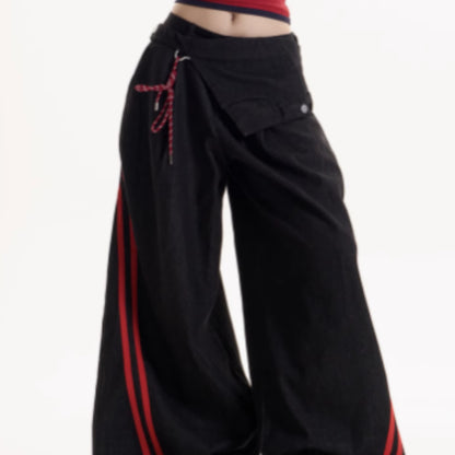 American Retro Spicy Striped Casual Pants