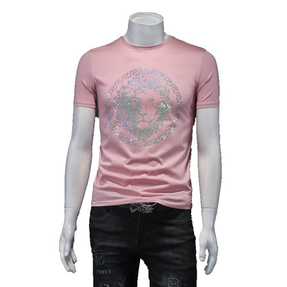 Men's Summer Jade Silk Handsome Bottoming Shirt