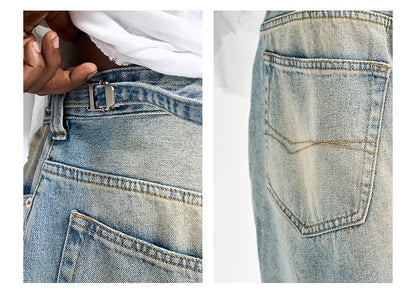 Men's Summer Retro Loose Fitting Denim Shorts