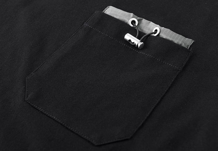Contrast Stitching With Loose Half Sleeves