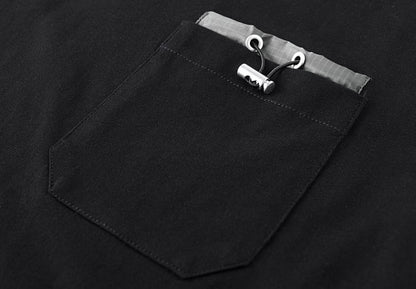 Contrast Stitching With Loose Half Sleeves