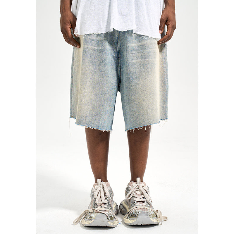 Men's Summer Retro Loose Fitting Denim Shorts