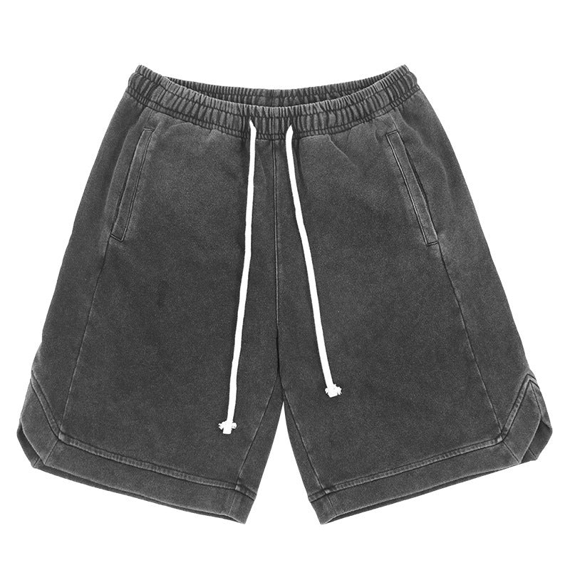 Fashion Casual Exercise Pure Cotton Washed Old T-shirt And Shorts Set