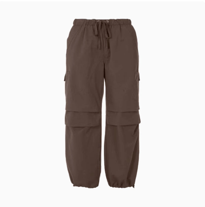 Overalls Retro Ankle-tied Casual Wide-leg Trousers