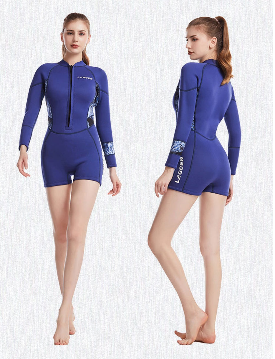 Wetsuit Women's Warmth And Cold Protection 2.5MM Conjoined Water Wet Type