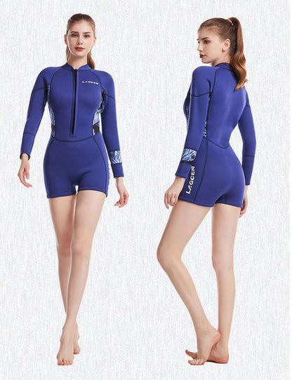 Wetsuit Women's Warmth And Cold Protection 2.5MM Conjoined Water Wet Type